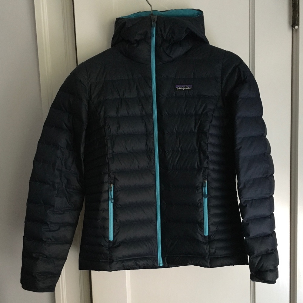Patagonia Down Sweater Hoodie in Navy